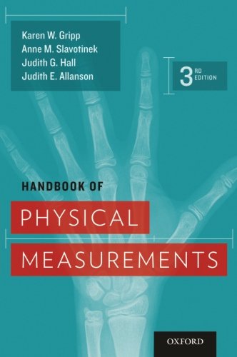 Handbook Of Physical Measurements 3rd Edition Karen W Gripp
