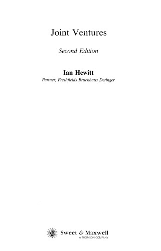 Joint Ventures Ian Hewitt