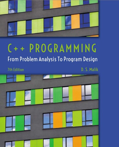 C Programming From Problem Analysis To Program Design 7th Edition Ds Malik
