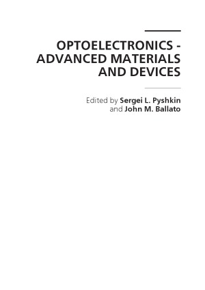 Optoelectronics Advanced Materials And Devices Sergei L Pyshkin