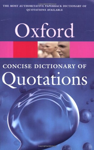 Oxford Concise Dictionary Of Quotations 5th Ed Susan Ratcliffe