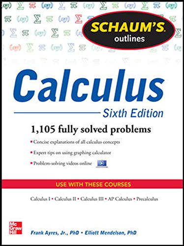 Schaums Outline Of Calculus 6th Edition 6th Frank Ayres Elliott Mendelson