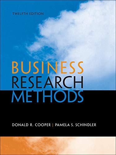 Business Research Methods 12th Edition Donald R Cooper