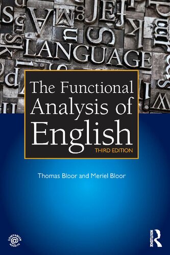 The Functional Analysis Of English 3rd Edition Thomas Bloor Meriel Bloor