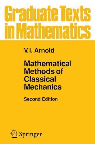 Mathematical Methods Of Classical Mechanics 2nd Edition Vi Arnold