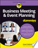 Business Meeting Event Planning For Dummies Susan Friedmann