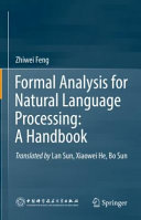 Formal Analysis For Natural Language Processing A Handbook Zhiwei Feng