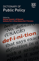 Dictionary Of Public Policy Michael Howlett M Ramesh Anthony Perl