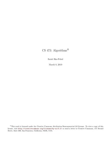 Algorithms Sariel Harpeled