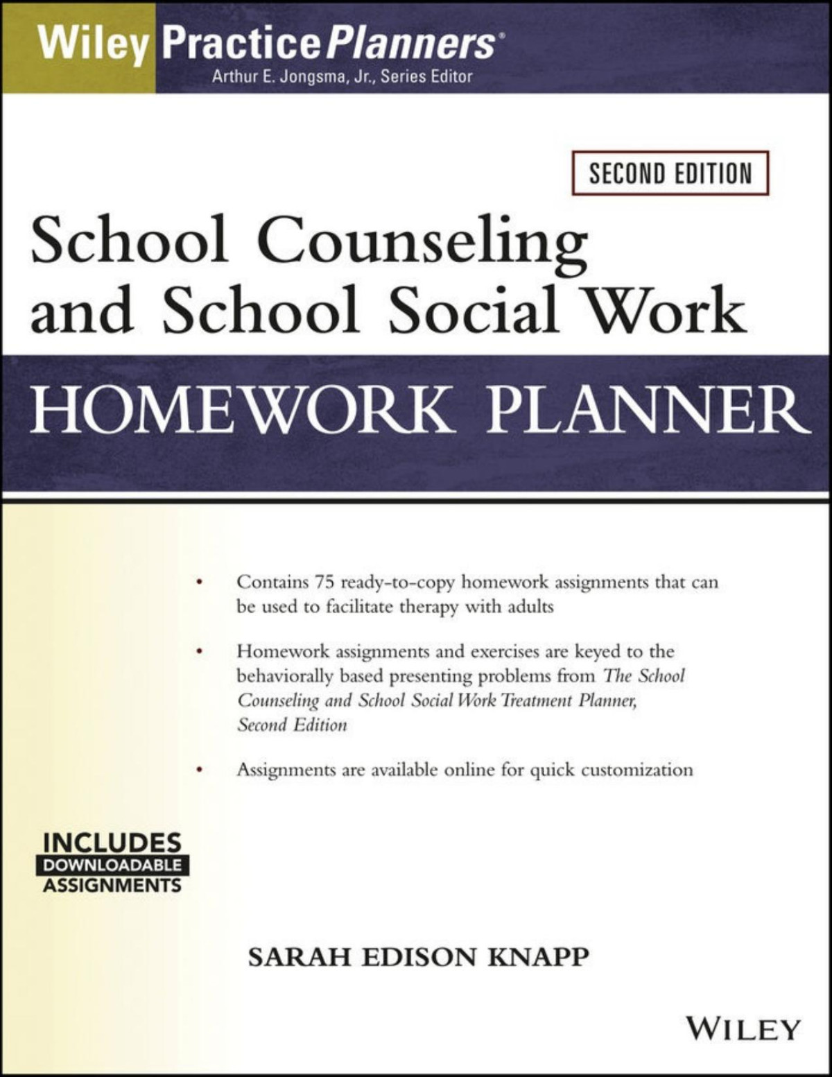School Counseling And Social Work Homework Planner Sarah Edison Knapp Arthur E Jongsma Arthur E Jongsma
