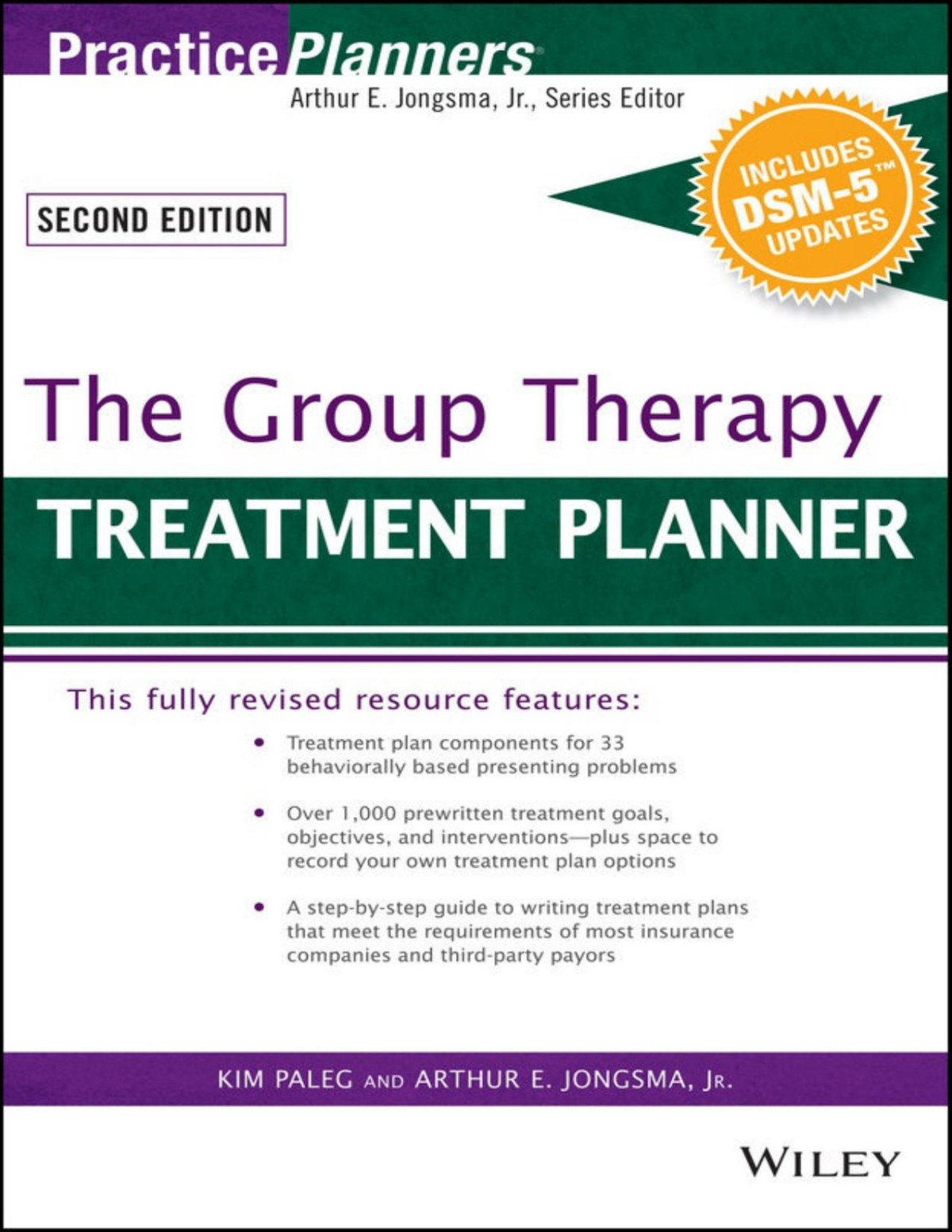 The Group Therapy Treatment Planner With Dsm5 Updates Arthur E Jongsma Kim Paleg Kim Paleg