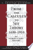 From The Calculus To Set Theory 16301910 I Grattanguinness