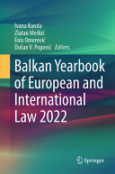 Balkan Yearbook Of European And International Law 2022 Ivana Kunda