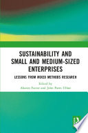 Sustainability And Small And Mediumsized Enterprises Lessons From Mixed Methods Research Aharon Factor