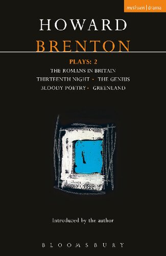 Brenton Plays 2 The Romans In Britain Thirteenth Night The Genius Bloody Poetry Greenland Howard Brenton
