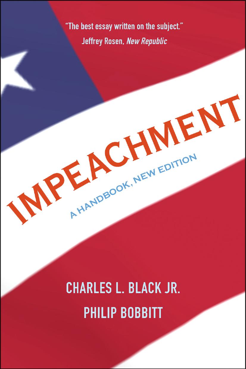 Impeachment A Handbook Charles L Black Jr Philip Bobbitt
