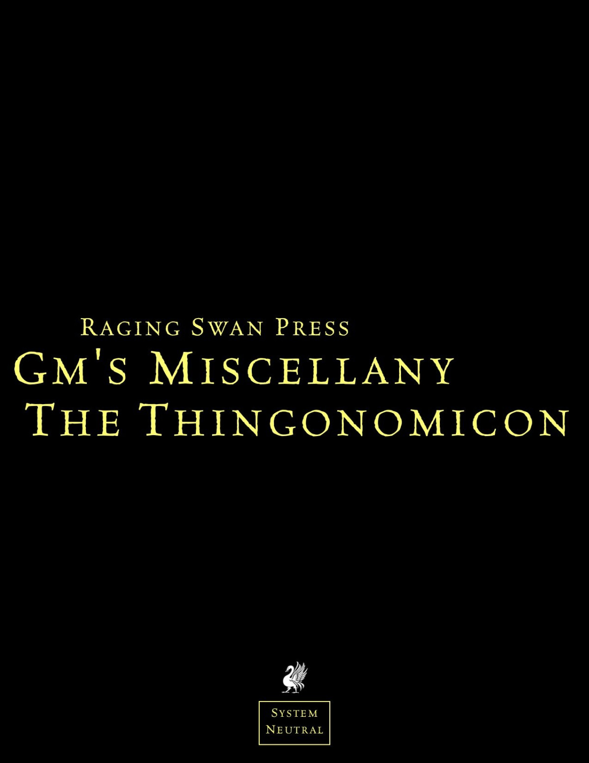 Gms Miscellany The Thingonomicon Alexander Augunas Et Al