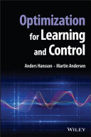 Optimization For Learning And Control Anders Hansson Martin Andersen