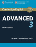 Cambridge English Advanced 3 Students Book With Answers University Of Cambridge Cambridge Assessment 2005