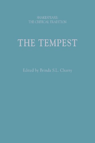 The Tempest Shakespeare The Critical Tradition Brinda Charry Editor