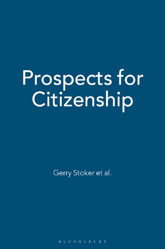 Prospects For Citizenship Gerry Stoker