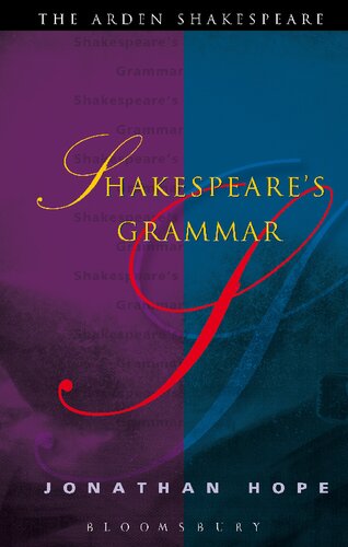 Shakespeares Grammar Jonathan Hope