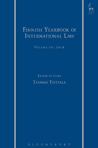 Finnish Yearbook Of International Law Volume 24 2014 Tuomas Tiittala Editor