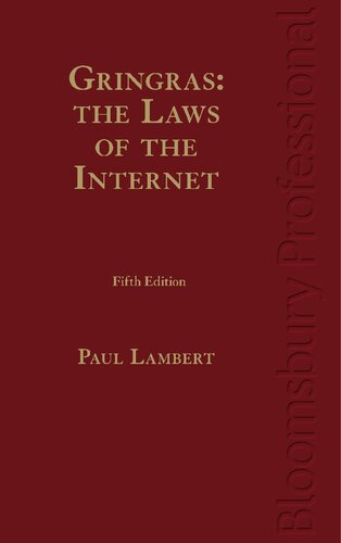 Gringras The Laws Of The Internet Paul Lambert