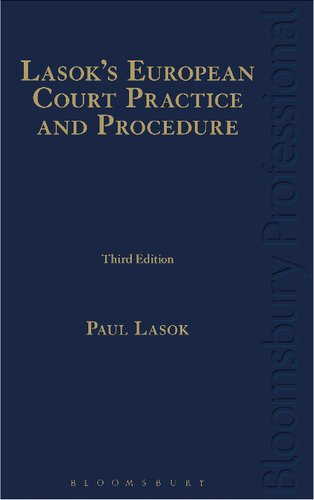 Lasoks European Court Practice And Procedure Kpe Lasok