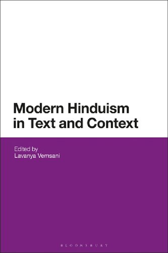 Modern Hinduism In Text And Context Lavanya Vemsani Editor