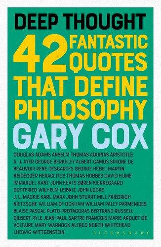 Deep Thought 42 Fantastic Quotes That Define Philosophy Gary Cox