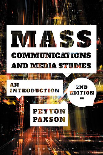 Mass Communications And Media Studies An Introduction Peyton Paxson