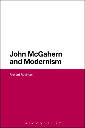 John Mcgahern And Modernism Richard Robinson