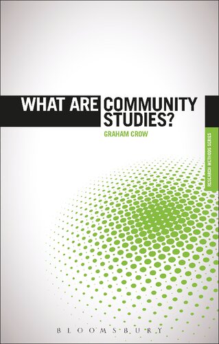 What Are Community Studies Graham Crow