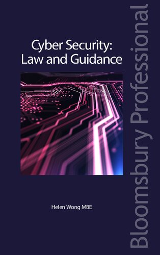 Cyber Security Law And Guidance Helen Wong Editor