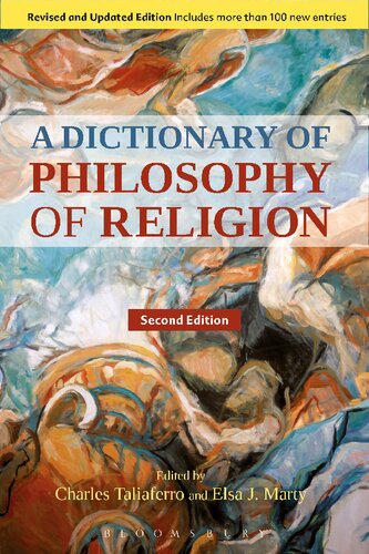 A Dictionary Of Philosophy Of Religion Charles Taliaferro Elsa J Marty