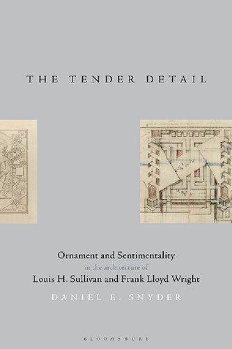 The Tender Detail Ornament And Sentimentality In The Architecture Of Louis H Sullivan And Frank Lloyd Wright 1st Edition Daniel E Snyder