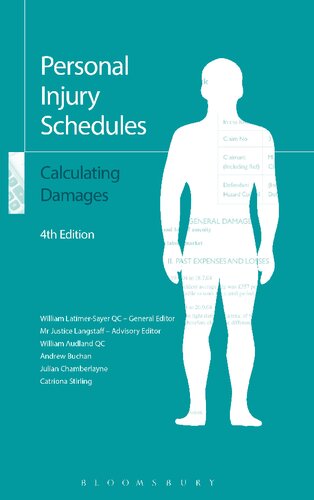 Personal Injury Schedules Calculating Damages Andrew Buchan Catriona Stirling William Audland Julian Chamberlayne