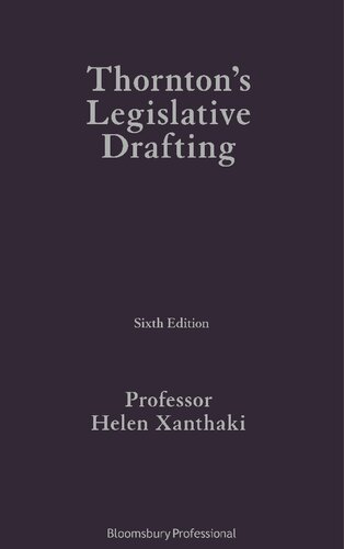 Thorntons Legislative Drafting Helen Xanthaki