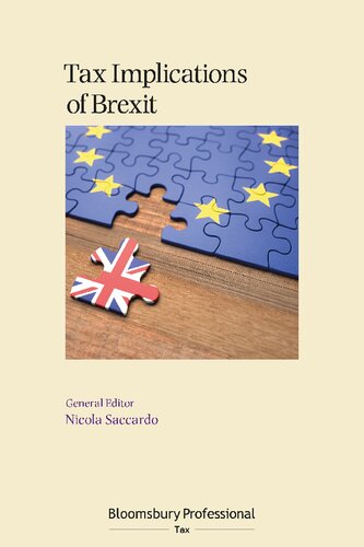 Tax Implications Of Brexit Nicola Saccardo Editor