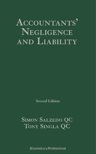 Accountants Negligence And Liability Second Edition Simon Salzedo Tony Singla Arun Srivastava