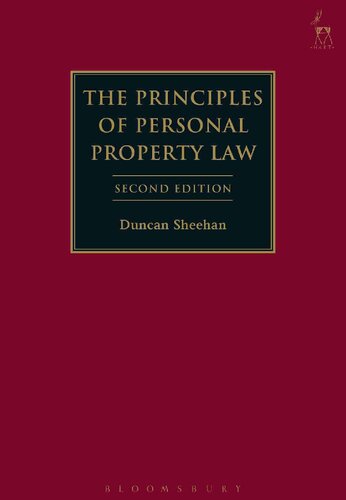 The Principles Of Personal Property Law Duncan Sheehan