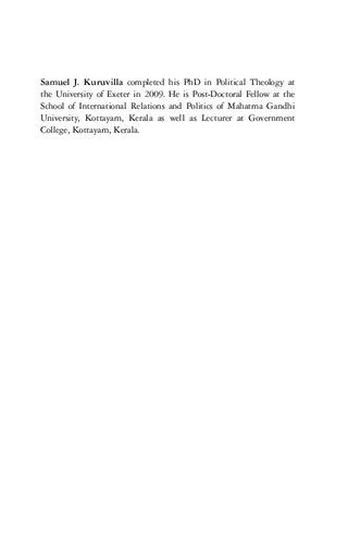 Radical Christianity In Palestine And Israel Liberation And Theology In The Middle East Samuel J Kuruvilla