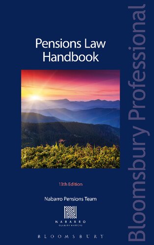 Pensions Law Handbook Jennifer Bell Susan Jones