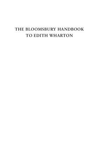 The Bloomsbury Handbook To Edith Wharton Emily J Orlando Editor