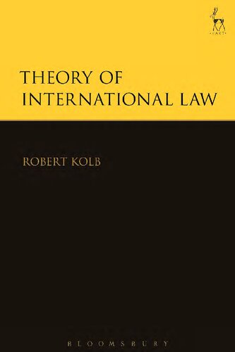 Theory Of International Law Robert Kolb