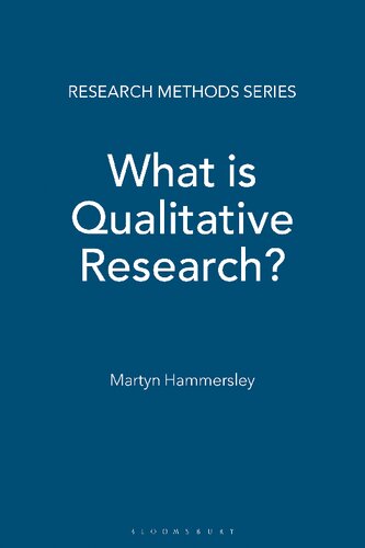 What Is Qualitative Research Martyn Hammersley