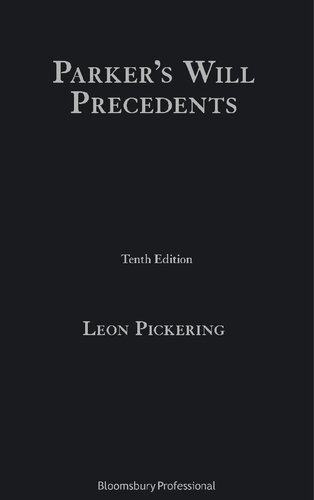Parkers Will Precedents Leon Pickering