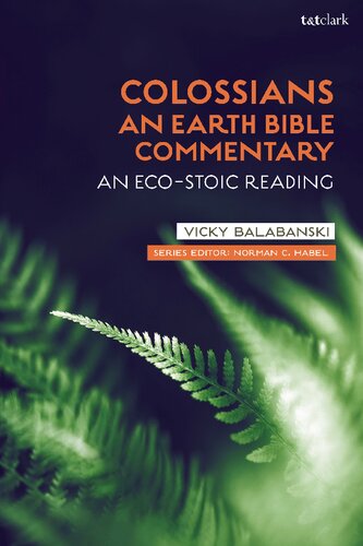 Colossians An Ecostoic Reading Vicky Balabanski