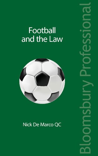 Football And The Law 1st Edition Nick De Marco